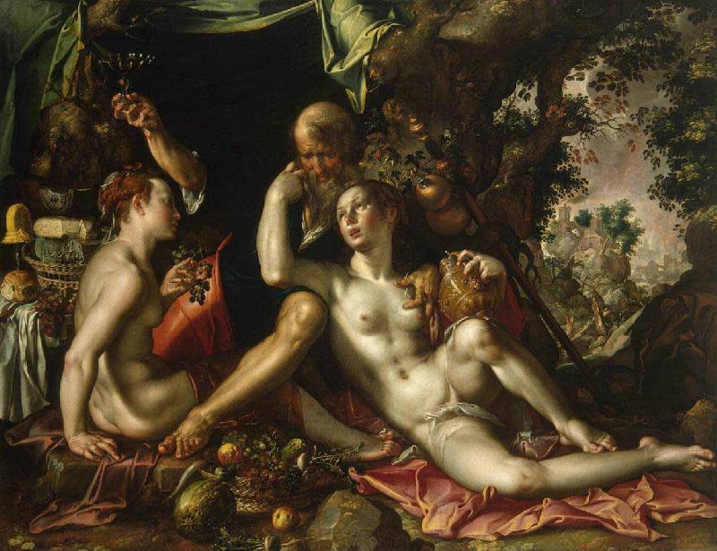 Joachim Wtewael Lot and his Daughters oil painting image